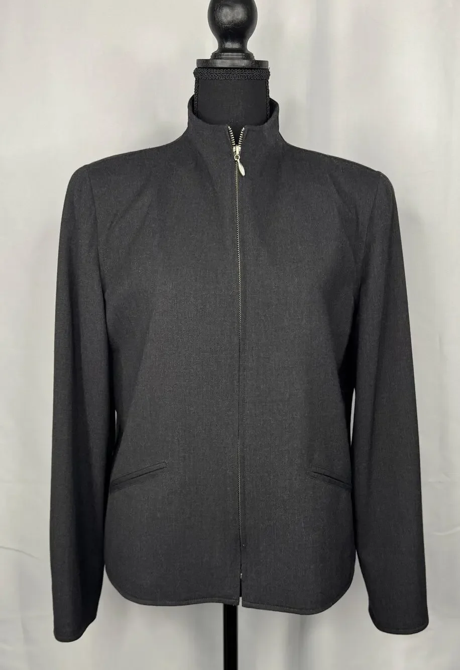 Womens Vintage Lauren Ralph Lauren Worsted Wool Jacket Sz 12P Minimalist Classic